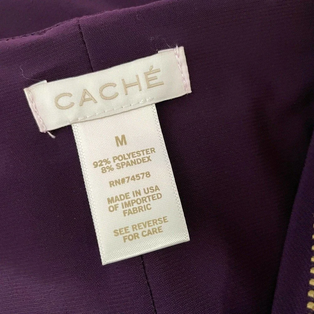 Cache Stretch Ruche Gold Zipper Dress - Picture 3 of 9